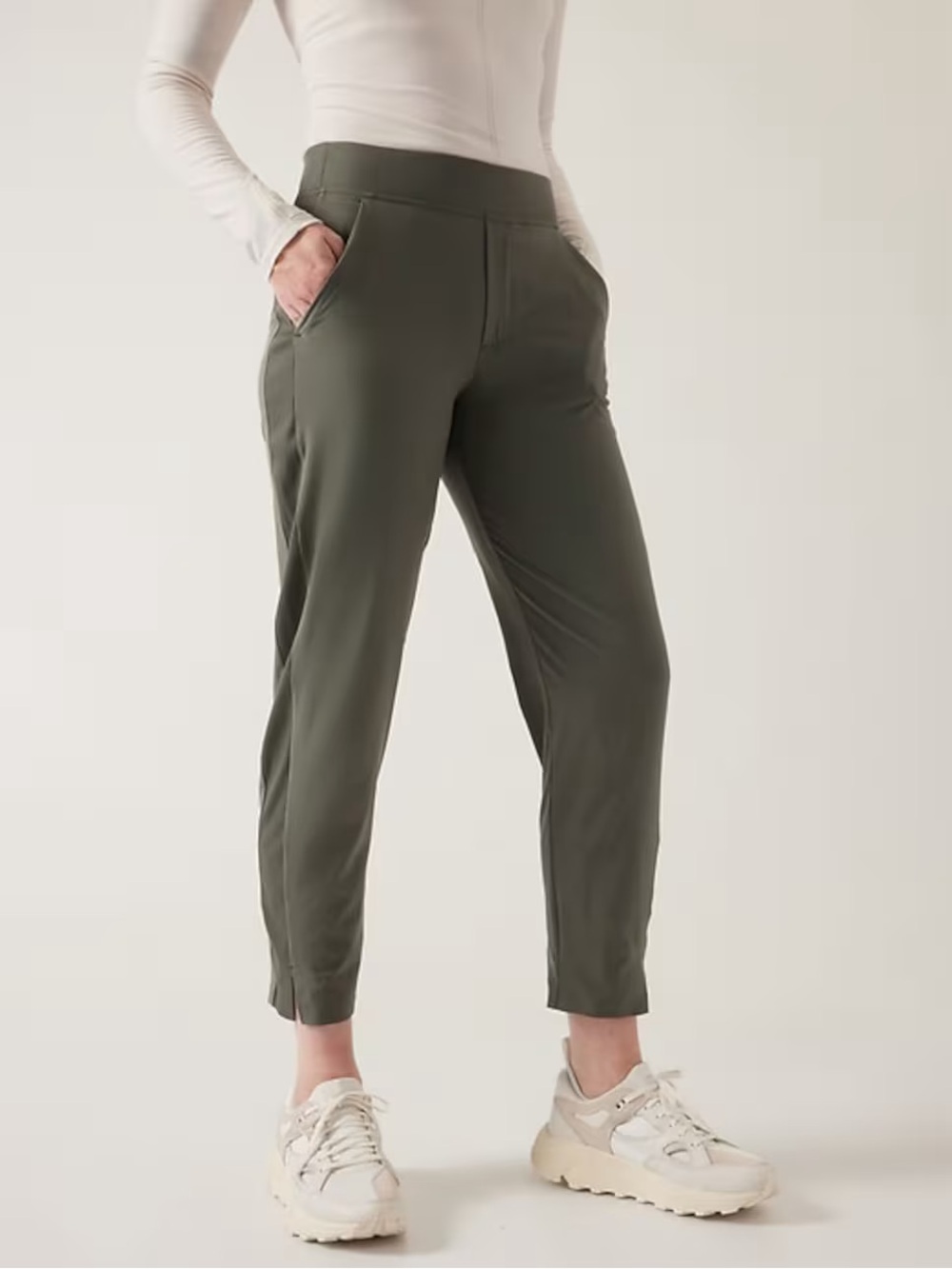Athleta Brooklyn Textured Joggers - Mountain Olive